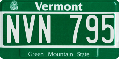 VT license plate NVN795