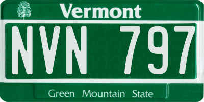 VT license plate NVN797