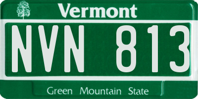 VT license plate NVN813