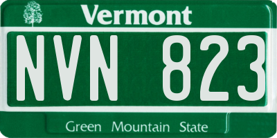 VT license plate NVN823