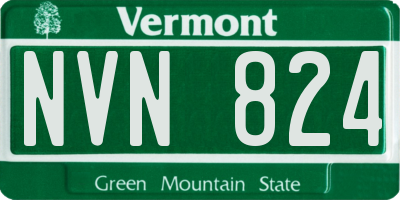 VT license plate NVN824