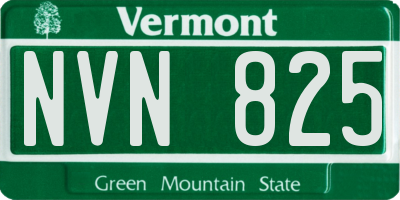 VT license plate NVN825