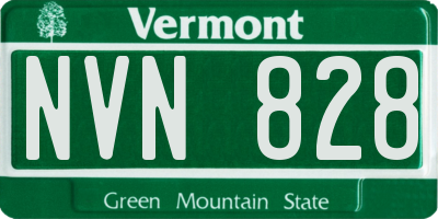 VT license plate NVN828