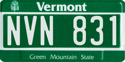 VT license plate NVN831