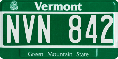 VT license plate NVN842