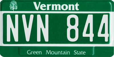 VT license plate NVN844