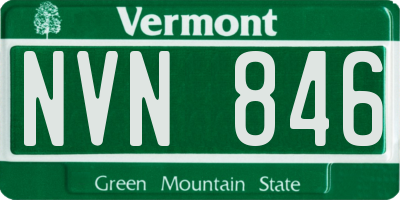 VT license plate NVN846