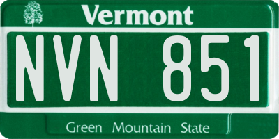 VT license plate NVN851