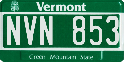VT license plate NVN853