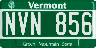 VT license plate NVN856