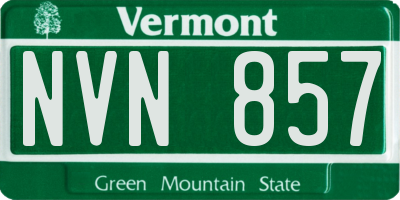 VT license plate NVN857