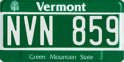 VT license plate NVN859