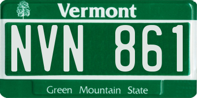 VT license plate NVN861