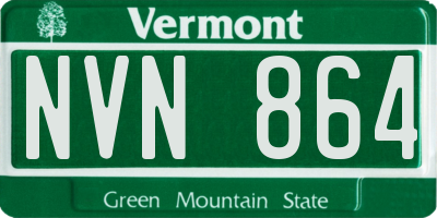 VT license plate NVN864