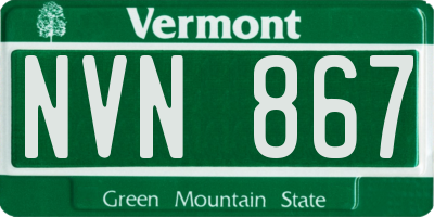 VT license plate NVN867