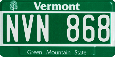 VT license plate NVN868