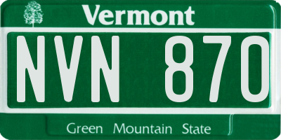 VT license plate NVN870