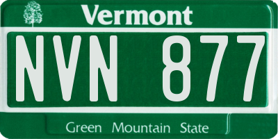 VT license plate NVN877