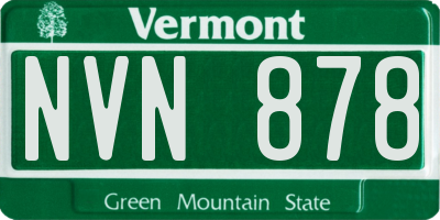 VT license plate NVN878