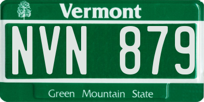 VT license plate NVN879