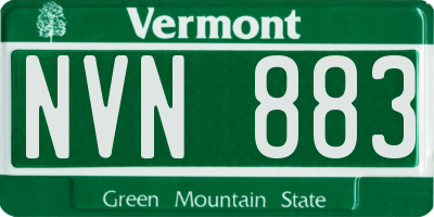 VT license plate NVN883
