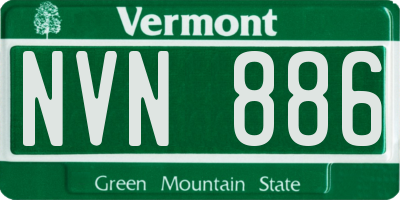 VT license plate NVN886