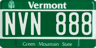 VT license plate NVN888