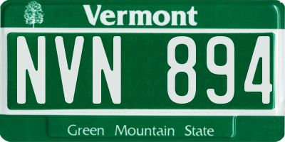 VT license plate NVN894