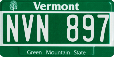 VT license plate NVN897