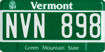 VT license plate NVN898