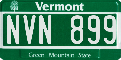 VT license plate NVN899