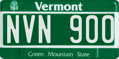 VT license plate NVN900