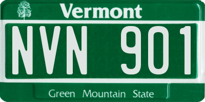 VT license plate NVN901