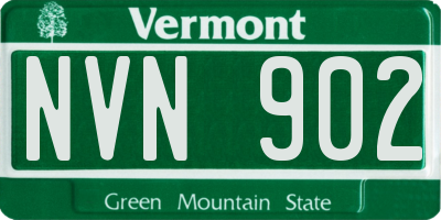VT license plate NVN902