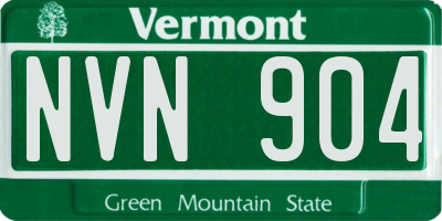 VT license plate NVN904