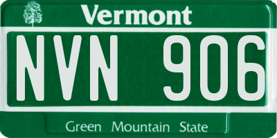 VT license plate NVN906