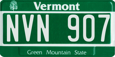 VT license plate NVN907