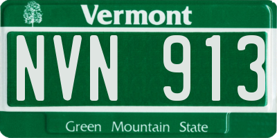 VT license plate NVN913