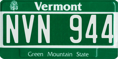 VT license plate NVN944