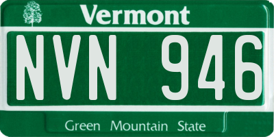 VT license plate NVN946