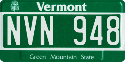VT license plate NVN948
