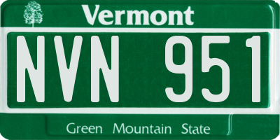 VT license plate NVN951