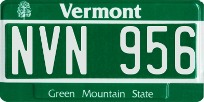 VT license plate NVN956