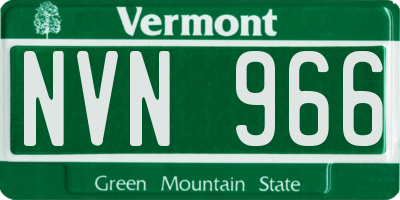VT license plate NVN966
