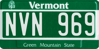 VT license plate NVN969