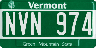 VT license plate NVN974
