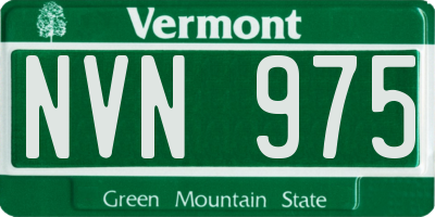 VT license plate NVN975
