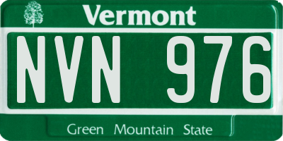 VT license plate NVN976