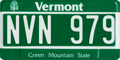 VT license plate NVN979