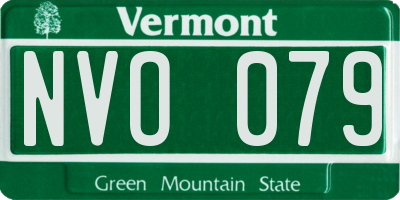 VT license plate NVO079